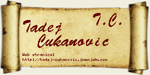 Tadej Čukanović vizit kartica